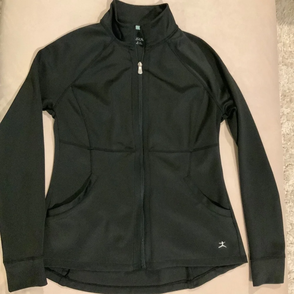 Danskin Black S Full Zip workout jacket Active Sporty Pickleball Gym Yoga